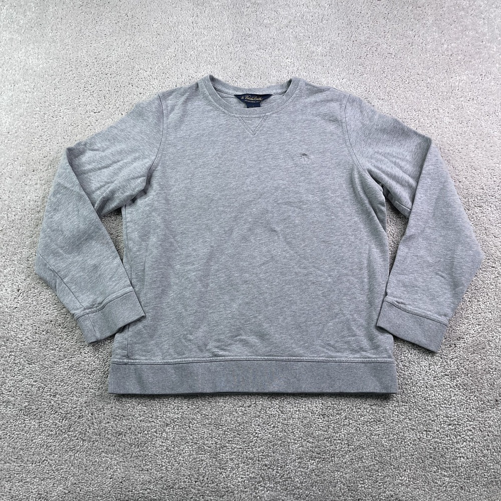 Brooks Brothers Heather Gray Pullover Crewneck Sweatshirt